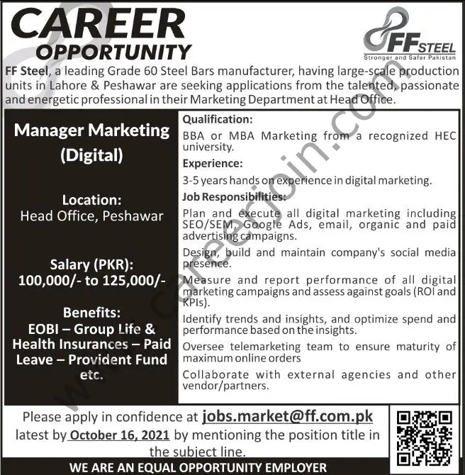 FF Steel Jobs Manager Marketing Digital 01