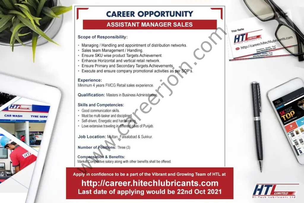 Hi Tech Lubricants Pvt Ltd Jobs Assistant Manager Sales 01