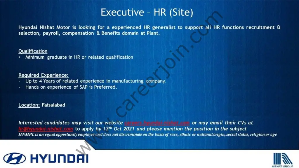 Hyundai Pakistan Jobs October 2021 02