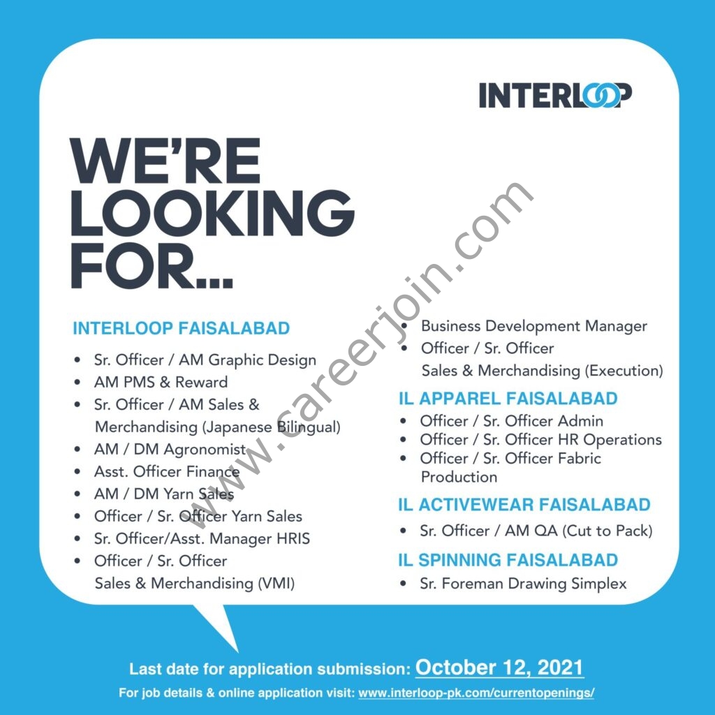 Interloop Limited Jobs October 2021 01