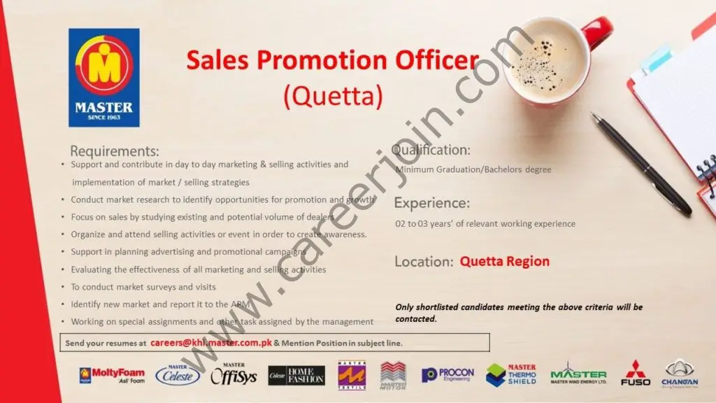 Master Group Of Industries Jobs Sales Promotion Officer 01