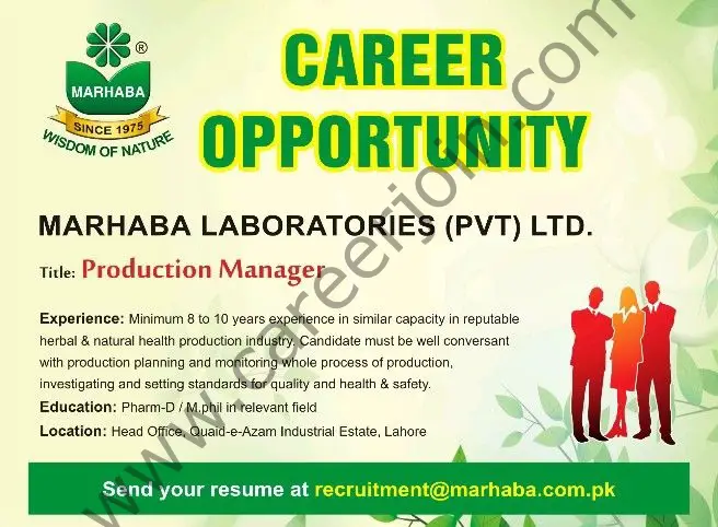 Marhaba Laboratories Pvt Ltd Jobs 16 October 2021 02