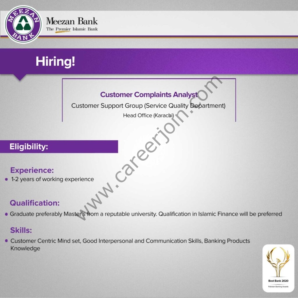 Meezan Bank Ltd Jobs 28 October 2021 02