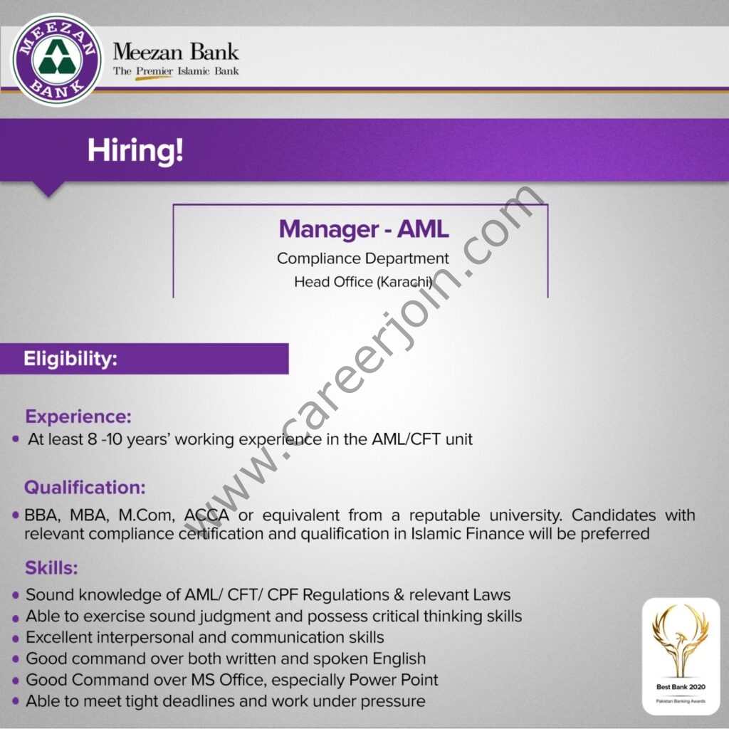 Meezan Bank Jobs October 2021 02