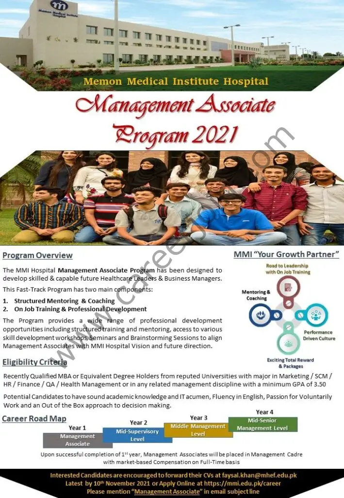 Memon Medical Institute Hospital Management Associate Program 2021 01