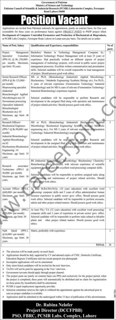 Ministry of Science & Technology Jobs 10 October 2021 Express 01