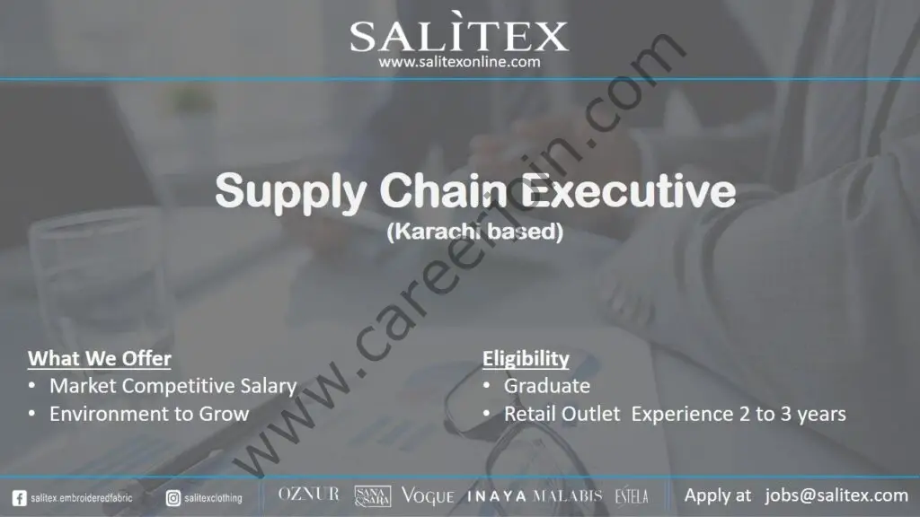 Salitex Pakistan Jobs Supply Chain Executive 01