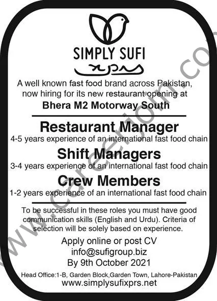 Simply Sufi Jobs 03 October 2021 Express 01