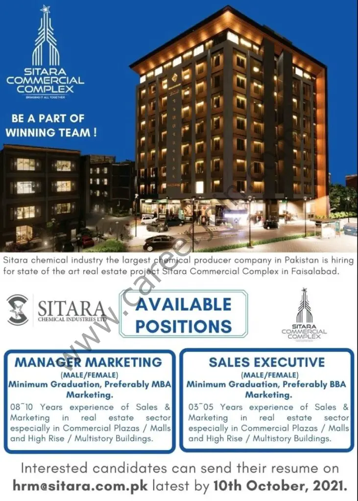 Sitara Chemical Industries Limited Jobs October 2021 01