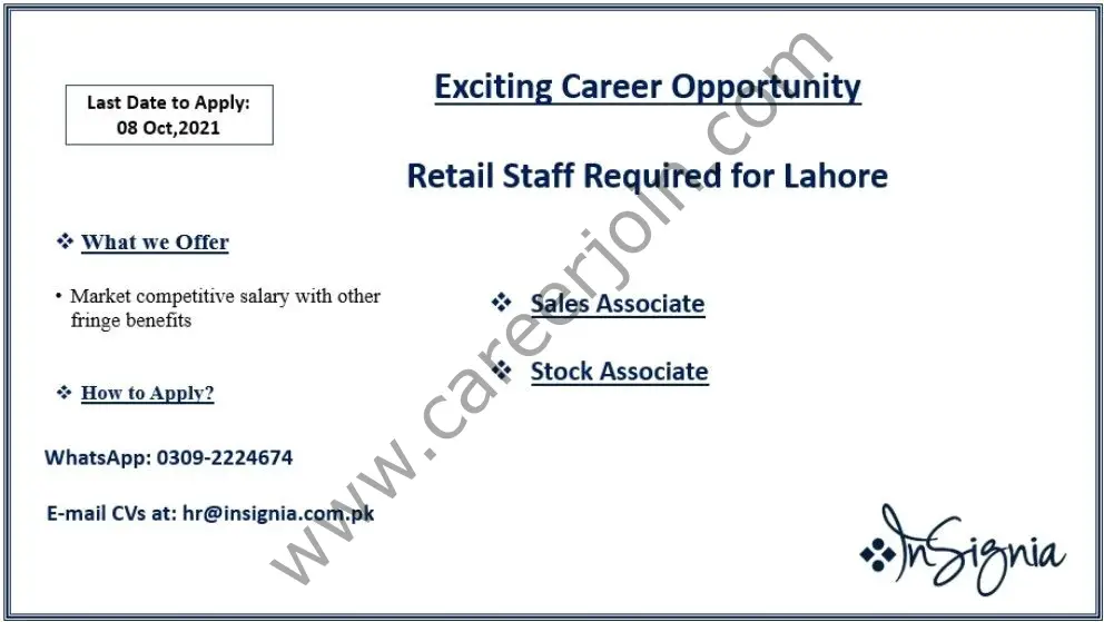 InSignia Jobs Retail Staff 01
