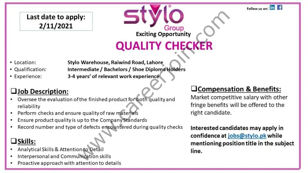 Stylo Pvt Ltd Jobs November 2021 05