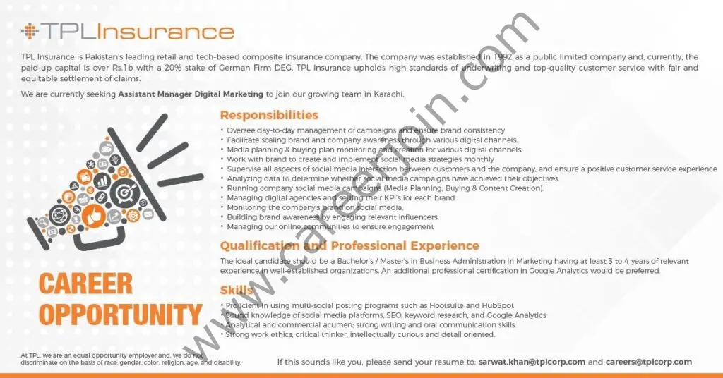 TPL Insurance Jobs 30 October 2021 01