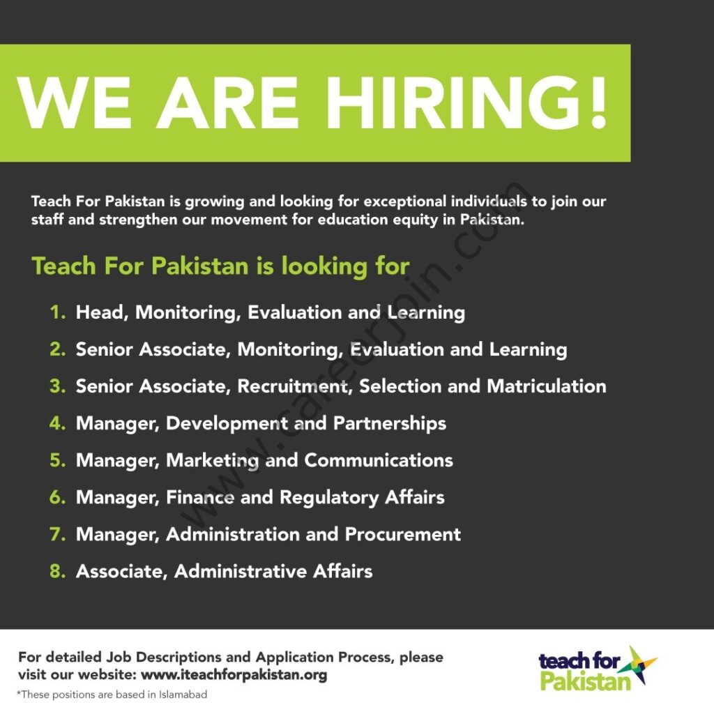 Teach for Pakistan Jobs October 2021 01