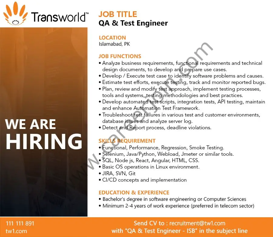 Transworld Associates Jobs October 2021 01