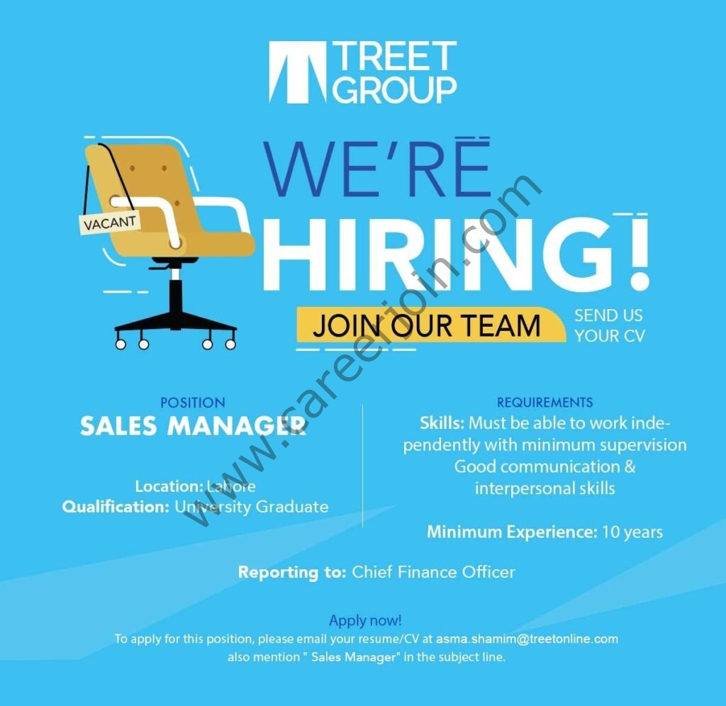 Treet Group Of Companies Jobs Sales Manager 01
