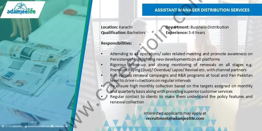 Adamjee Life Assurance Co Ltd Jobs 26 November 2021 01