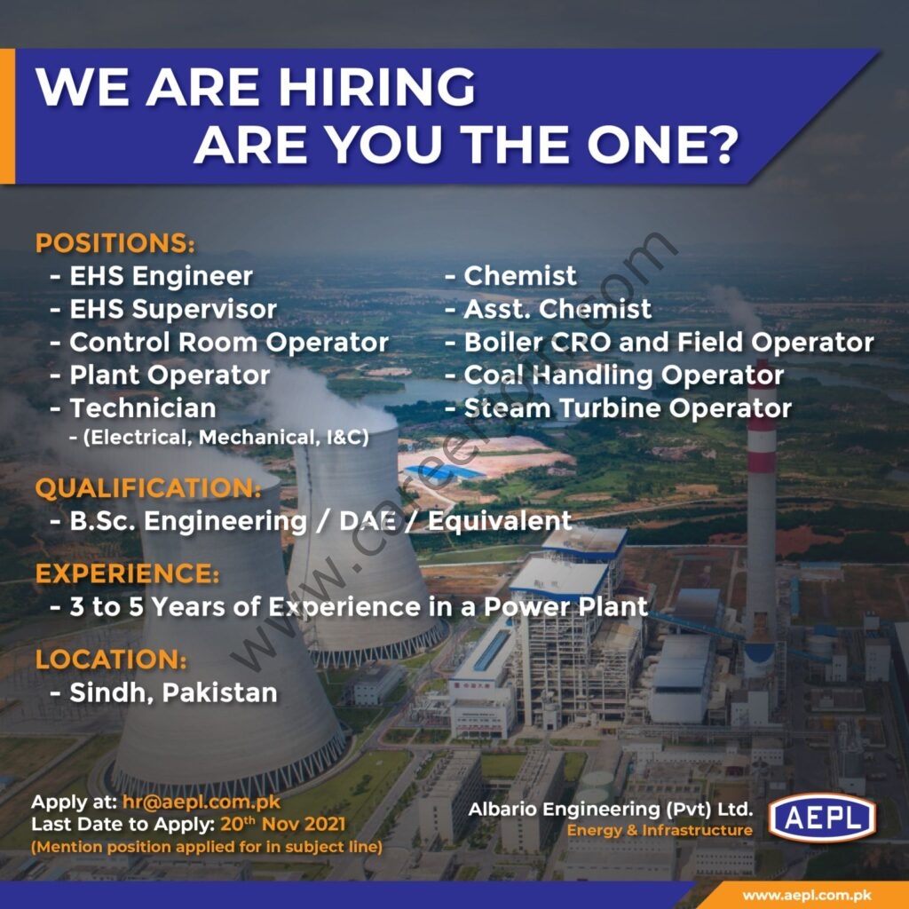 Albario Engineering Pvt Ltd Jobs November 2021 01