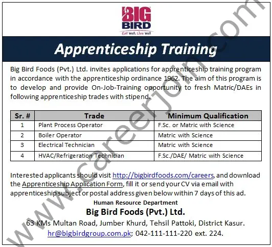 BigBird Group Apprenticeship Training 2021 01