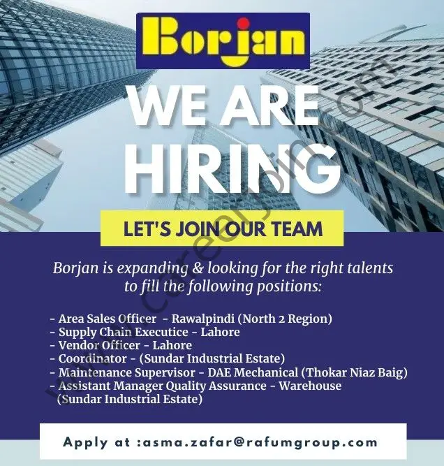Borjan Pvt Ltd Jobs November 2021 01