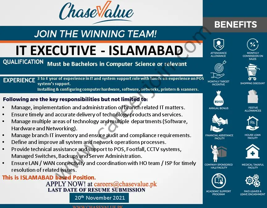 Chase Value Jobs IT Executive 01