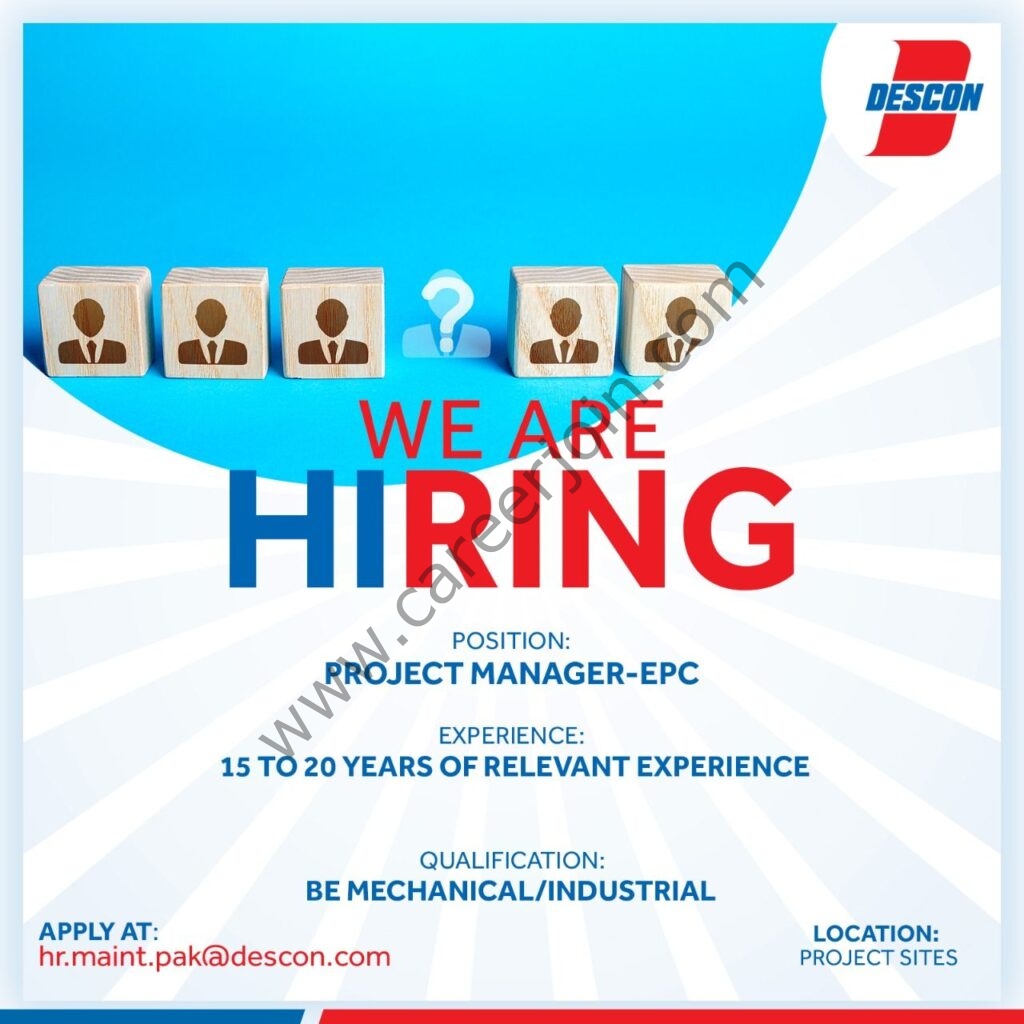 Descon Engineering Ltd Jobs Project Manager EPC 01