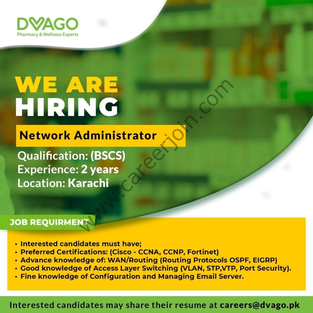 DVAGO Pakistan Jobs Network Administrator 01