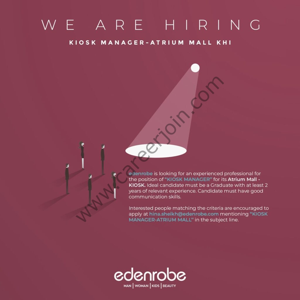 Edenrobe Jobs November 2021 02