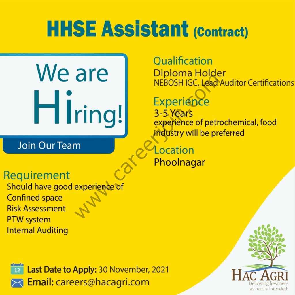 HAC Agri Pvt Ltd Jobs November 2021 02