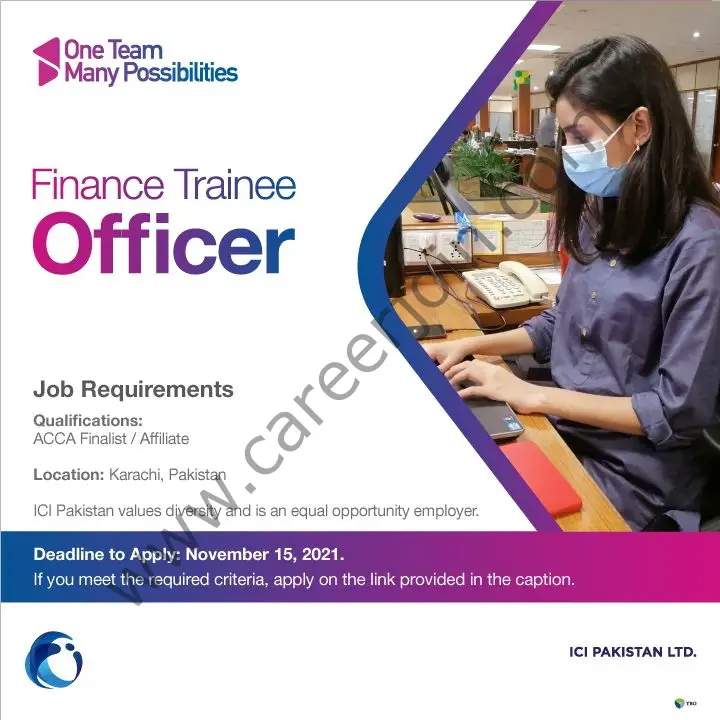 ICI Pakistan Limited Jobs Finance Trainee Officer 01