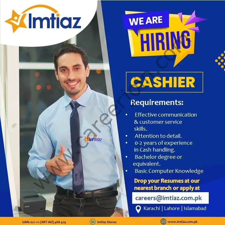 Imtiaz Super Market Jobs Cashier 01