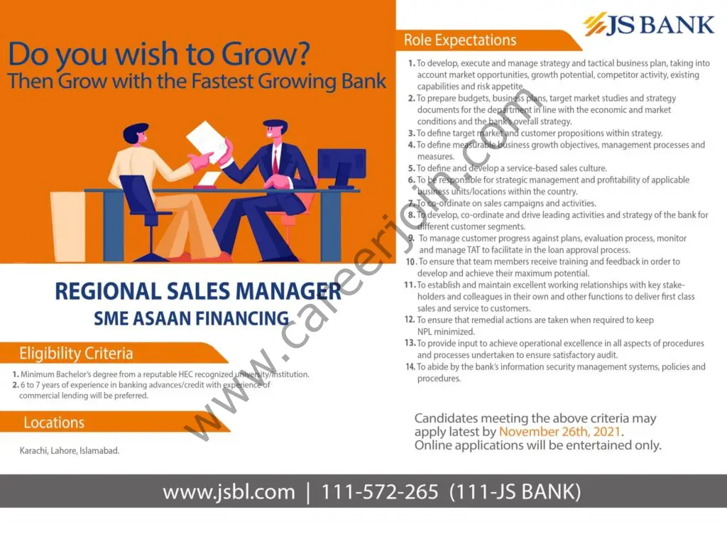 JS Bank Limited Jobs November 2021 02