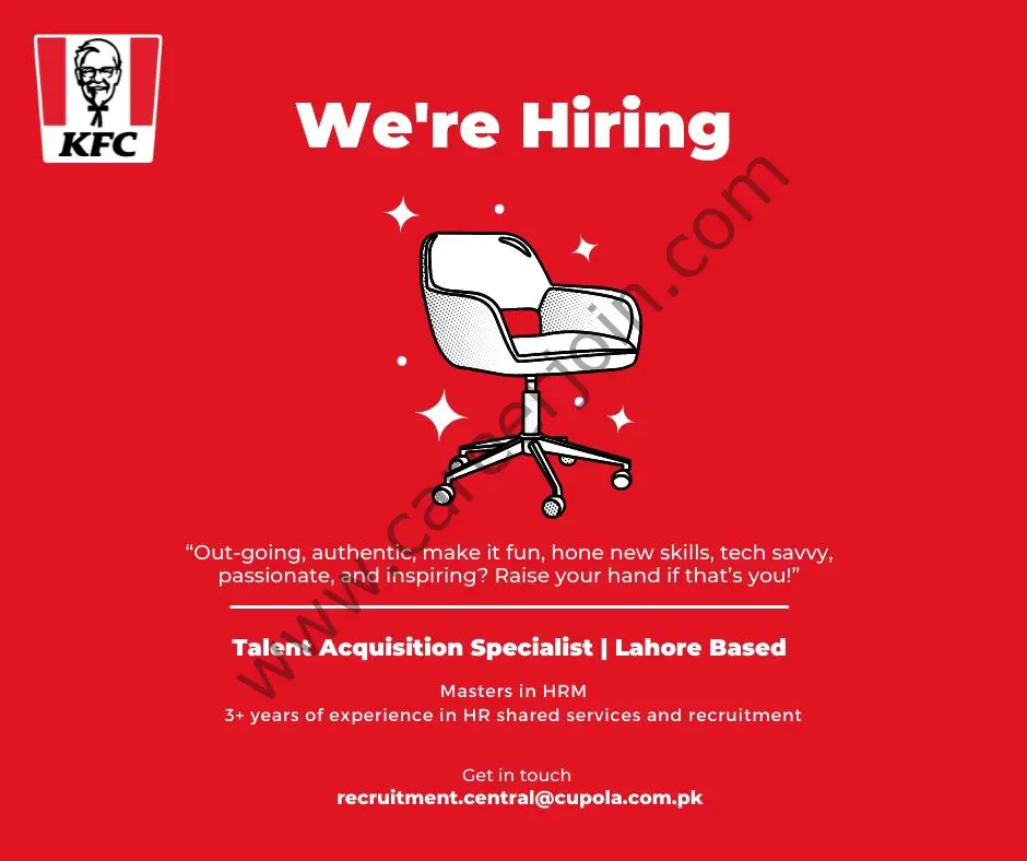 KFC Pakistan Jobs Talent Acquisition Specialist 01