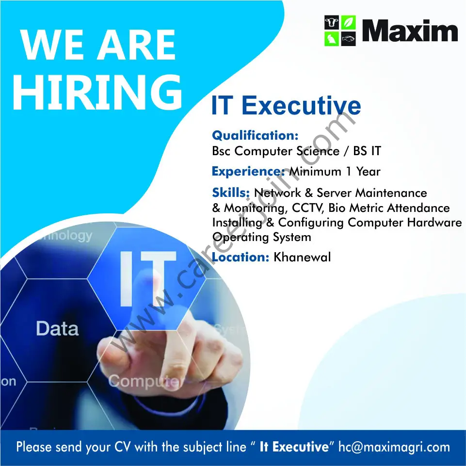 Maxim Agri Pvt Ltd Jobs IT Executive 01