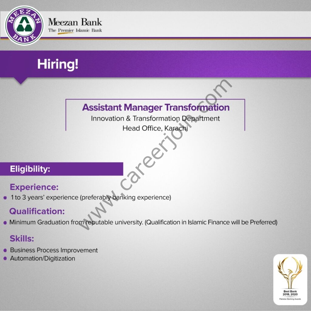 Meezan Bank Limited Jobs November 2021 01