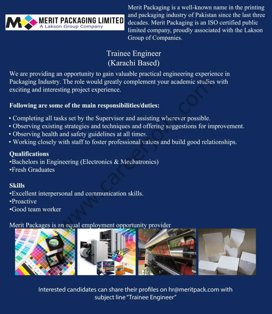 Merit Packaging Pvt Ltd Jobs November 2021 01