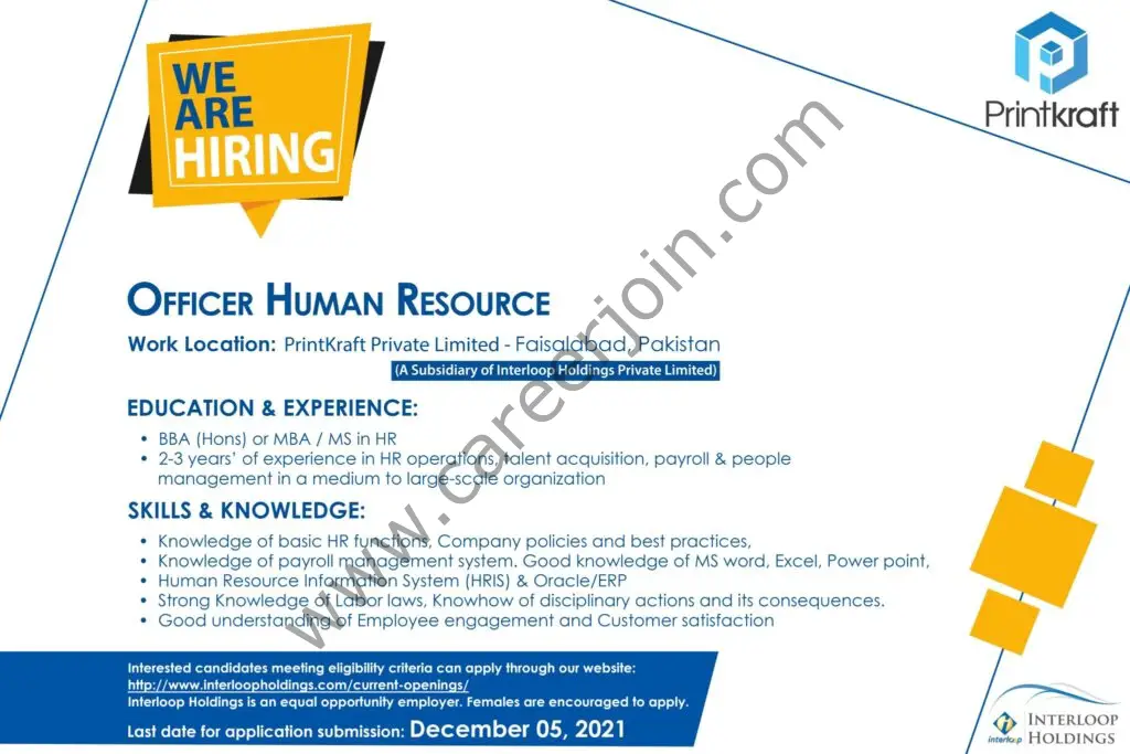 Printkraft Pvt Ltd Jobs Officer Human Resource 01