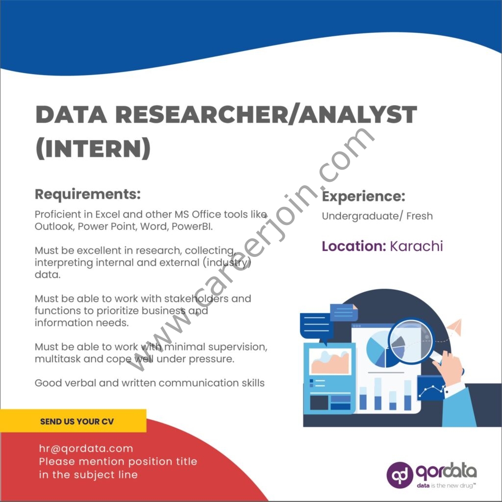 Qordata Pakistan Jobs Data Researcher / Analyst 01
