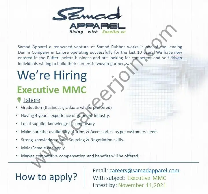 Samad Apparel Jobs November 2021 03