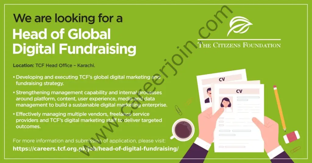 The Citizen Foundation TCF Jobs Head Of Global Digital Fundraising 01