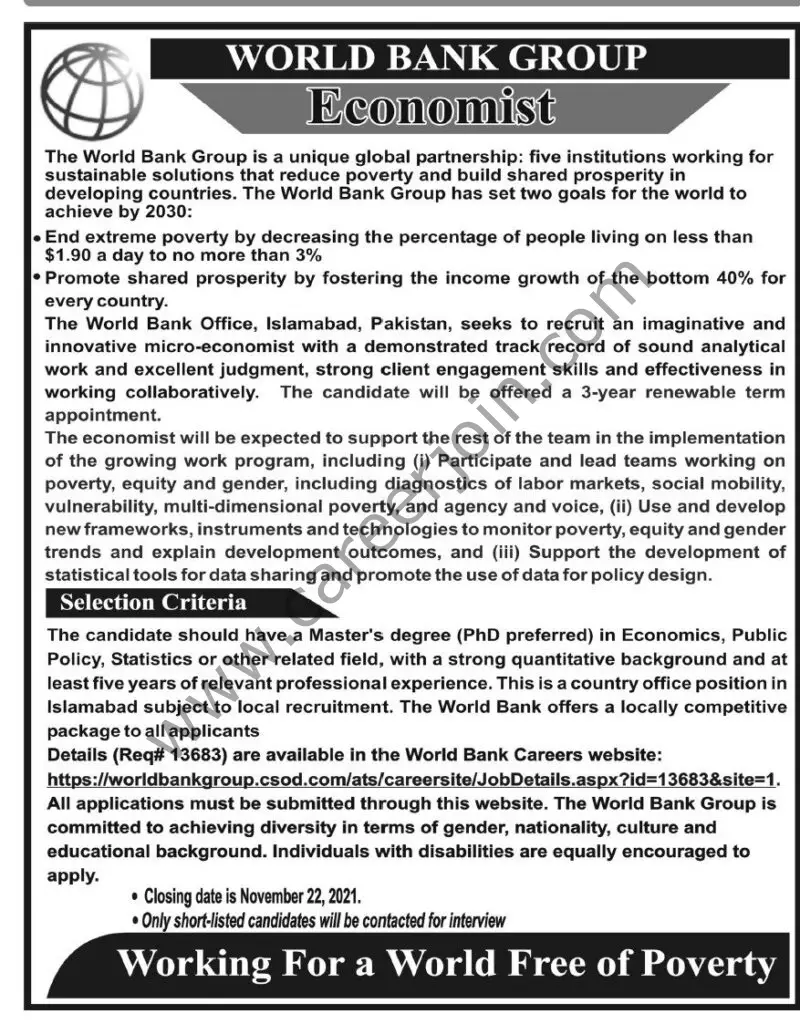 World Bank Group Jobs 14 November 2021 Express Tribune 01