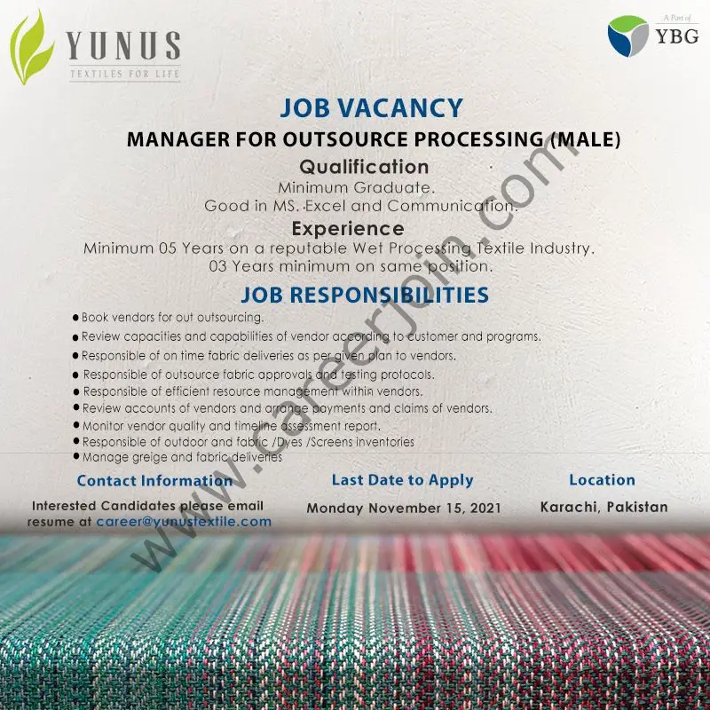 Yunus Textile Mills Jobs November 2021 01