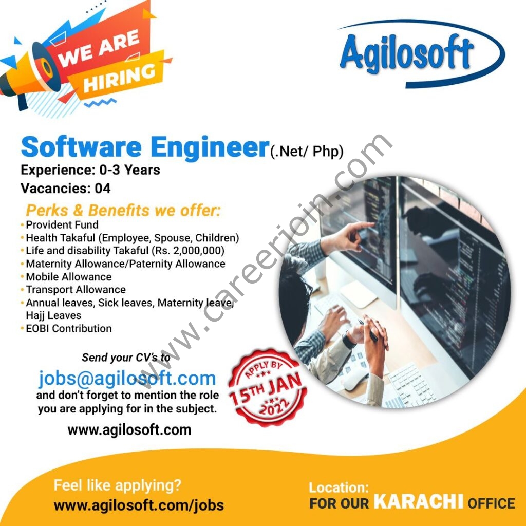 Agilosoft Pakistan Jobs Software Engineer 