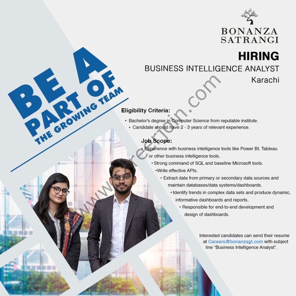 Bonanza Satrangi Jobs Business Intelligence Analyst 01