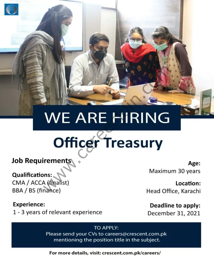 Crescent Steel & Allied Products Pvt Ltd Jobs Officer Treasury 01
