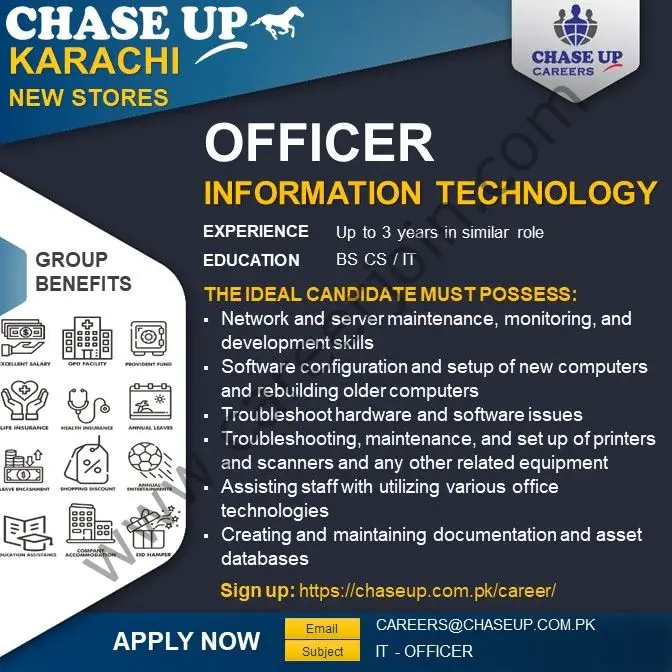 Chase Up Jobs Officer Information Technology 01