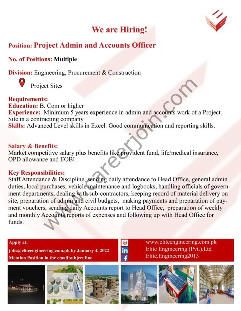 Elite Engineering Pvt Ltd Jobs January 2022 01