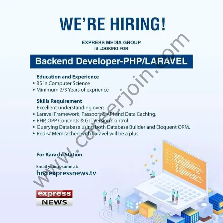 Express News Jobs Backend Developer PHP/ Laravel 
