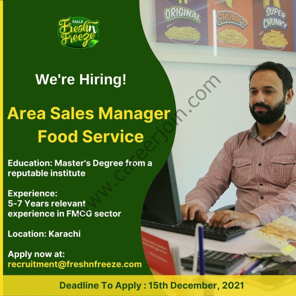 Fauji Fresh n Freeze Jobs Area Sales Manager Food Service 01