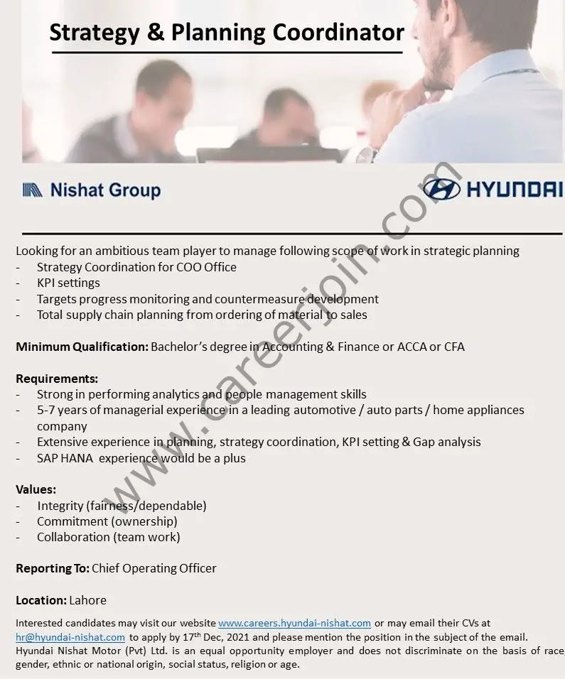 Hyundai Nishat Motor Pvt Ltd Jobs December 2021 01