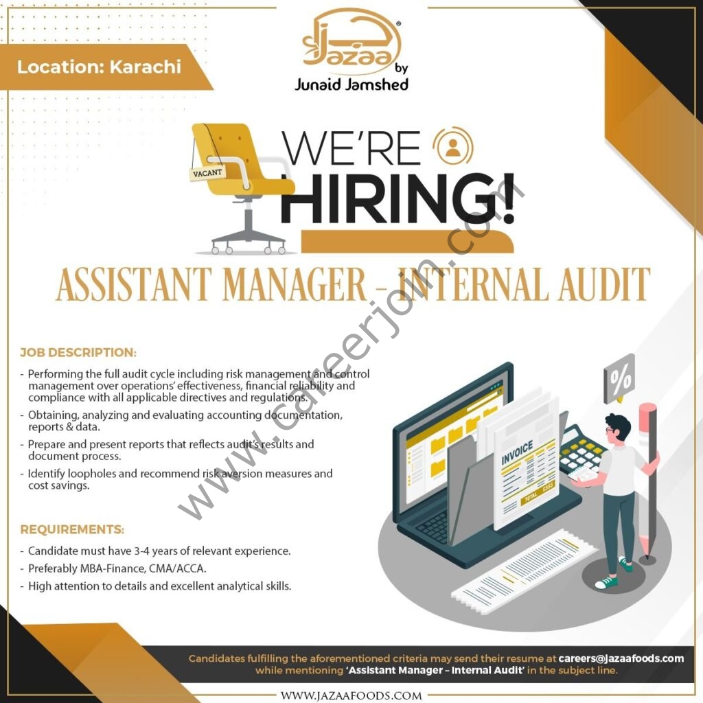 Jazaa Foods Pvt Ltd Jobs Assistant Manager Internal Audit 01